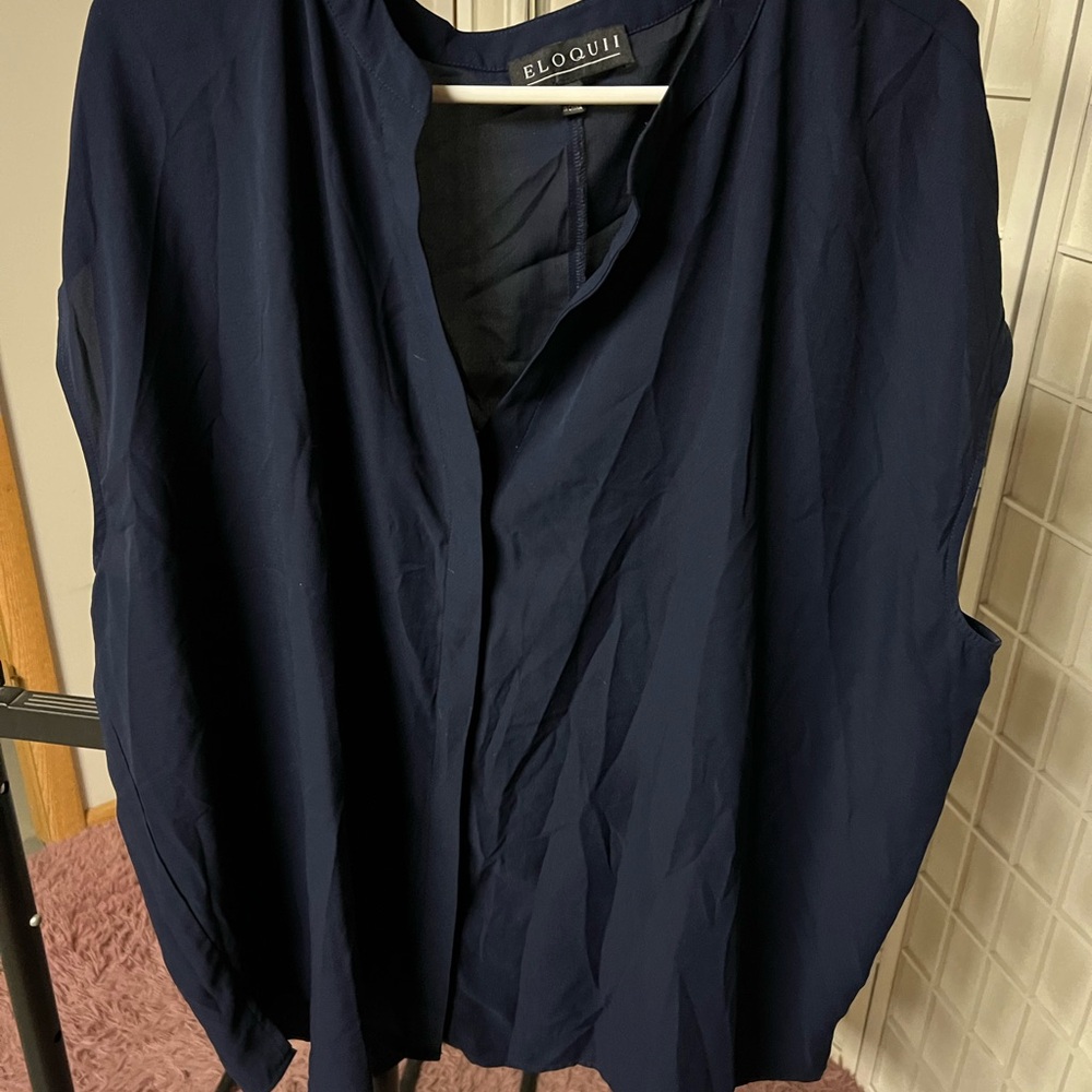 Navy blue dress top plus size